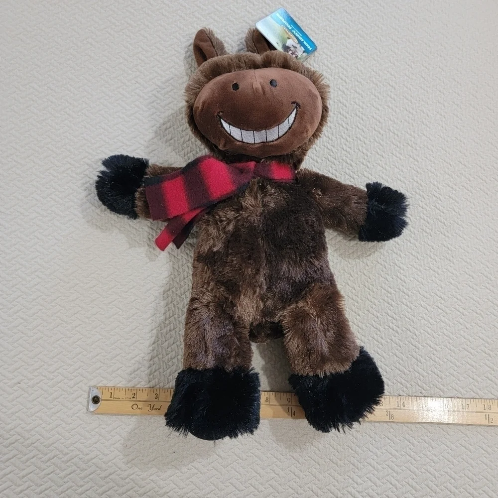 NEW Holiday Horse Retriever Squeaky Toy Plush Dog Toy